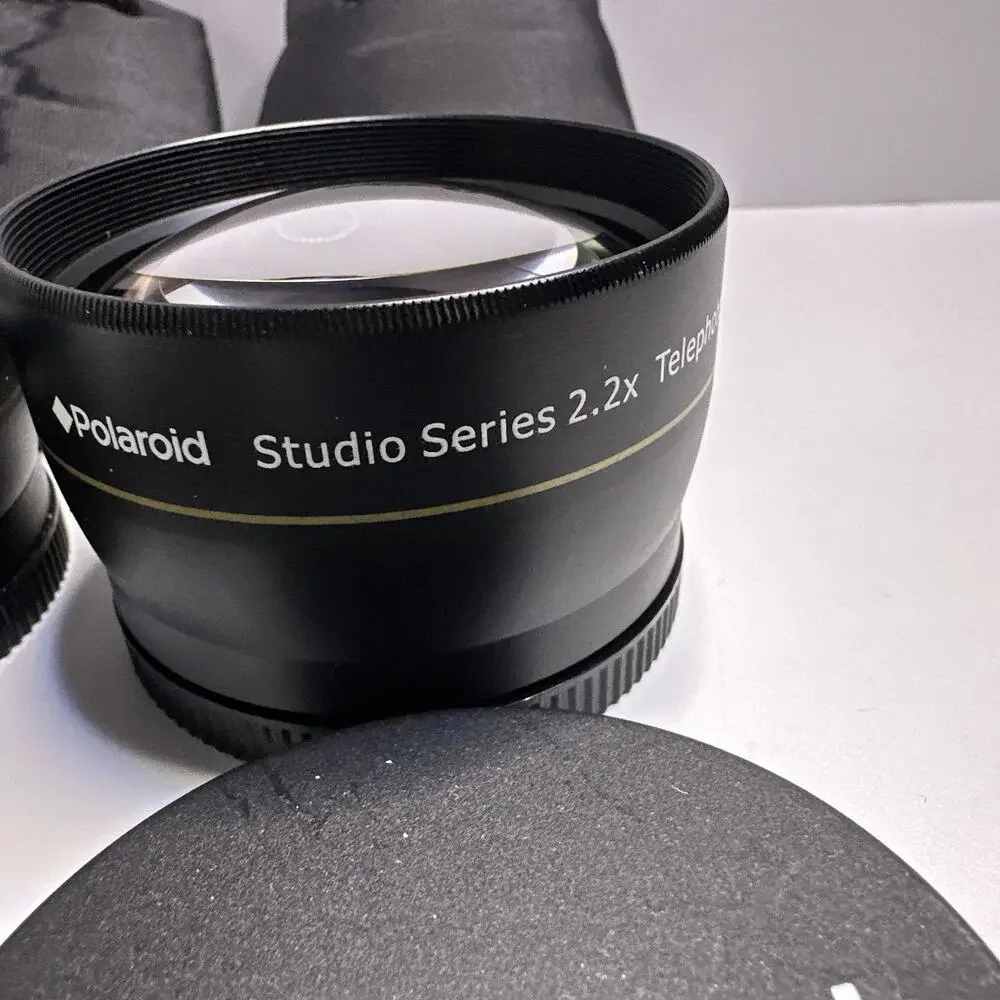 Polaroid Studio Series 0.43x Wide Angle Macro Lens And Telephoto 2.2 With Cases